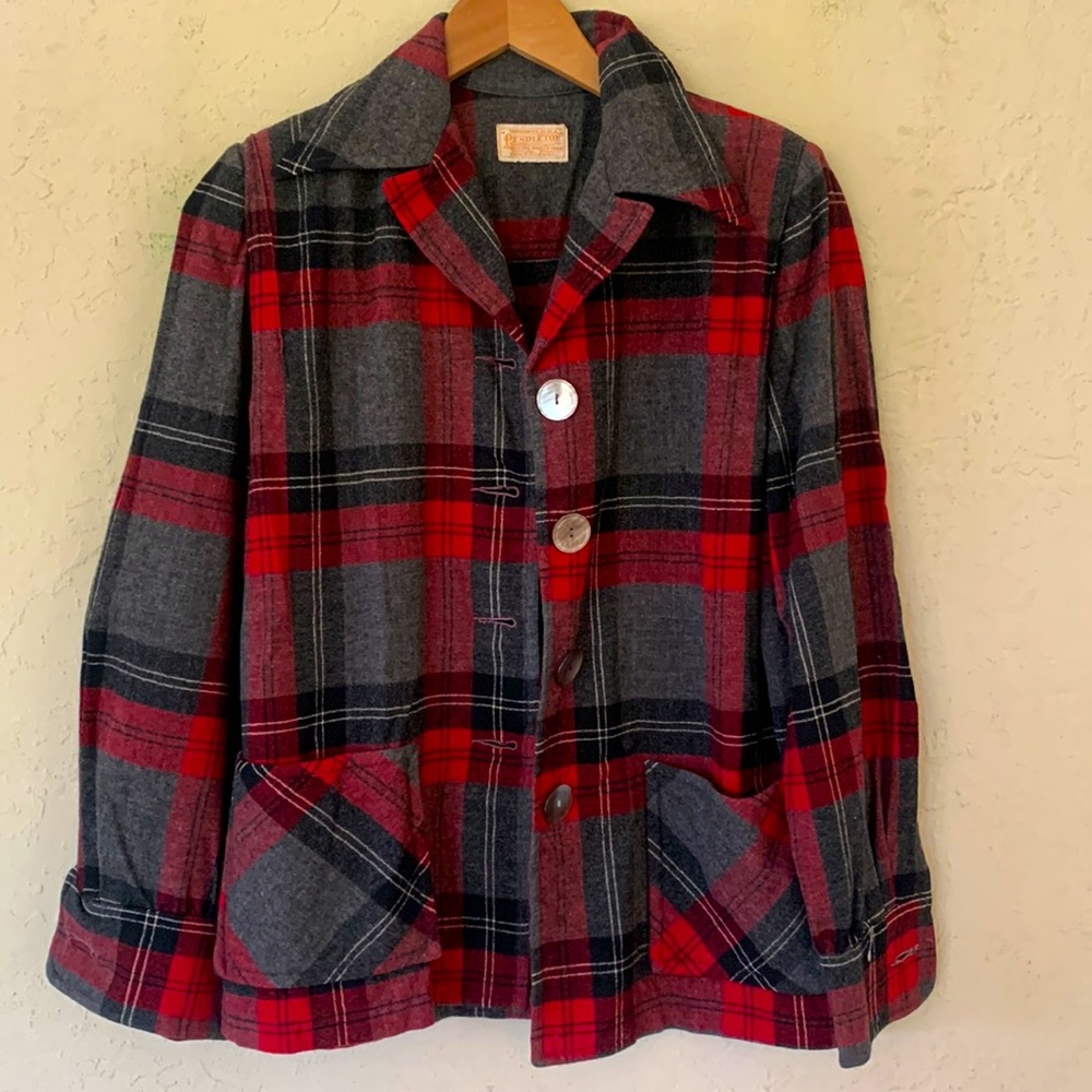 Pendleton Flannel Vintage Gold Tag 100% Virgin Wool M